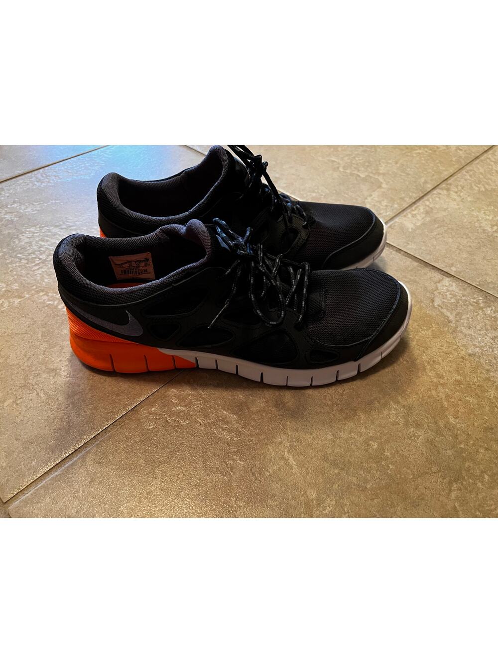 Nike Free Run 2 - Black - Iron Purple- Atomic Orange